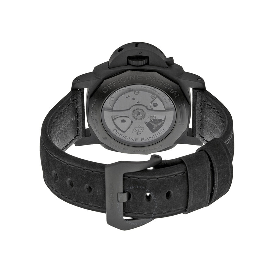 Panerai Luminor 1950 10 Days Black Dial Black Leather Men's Watch PAM00335 - 3