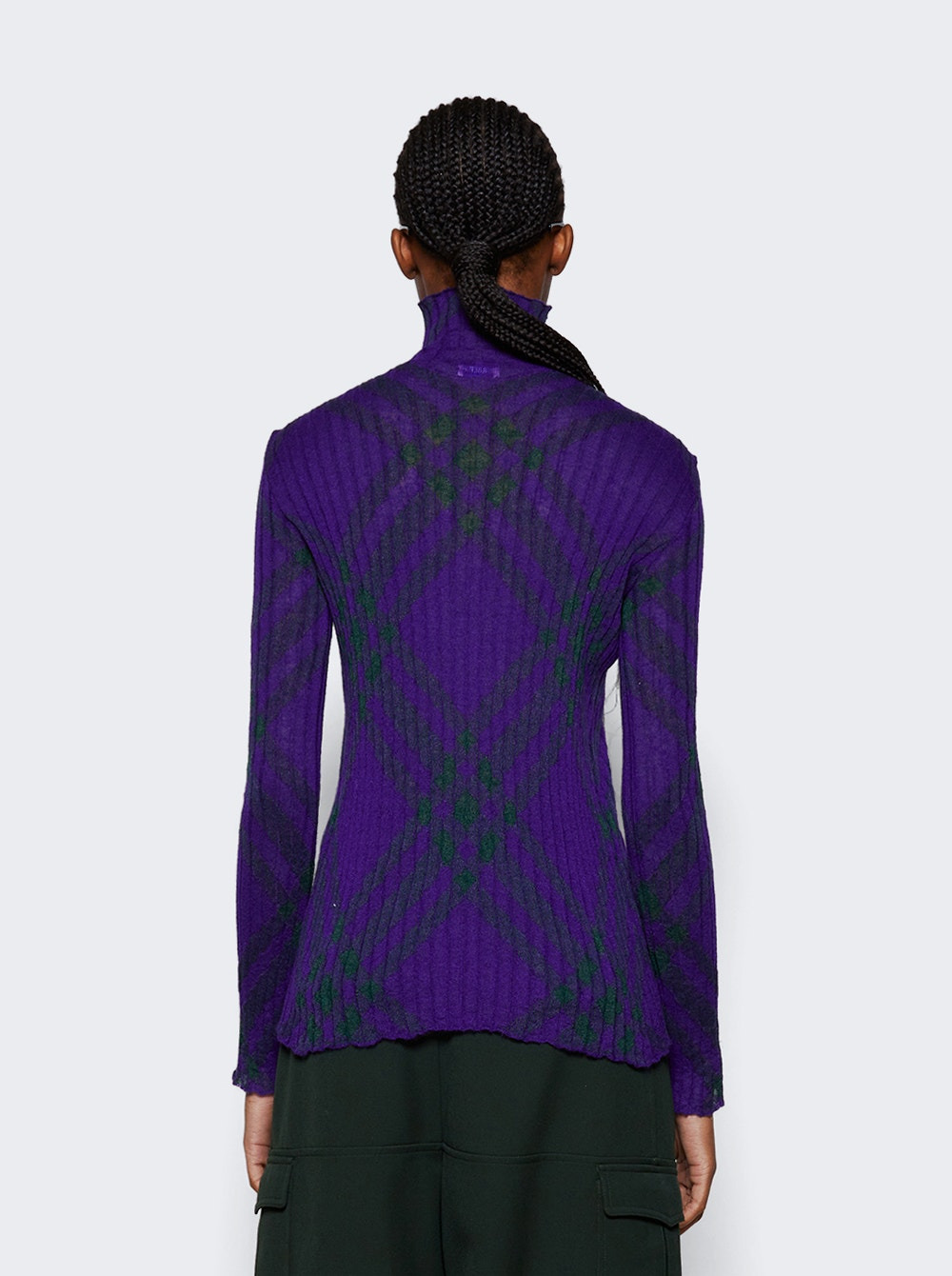 Check Mohair Blend Sweater Royal - 5