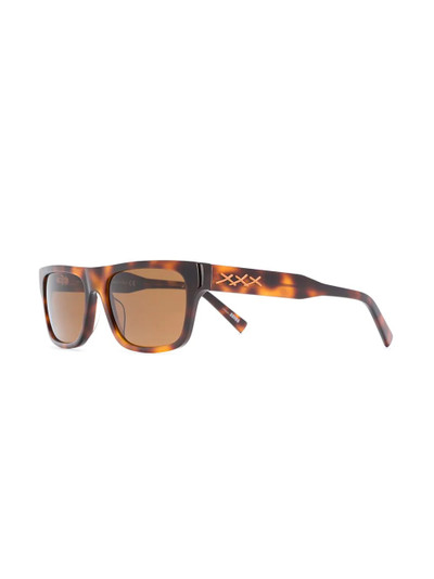 ZEGNA tortoiseshell square-frame sunglasses outlook
