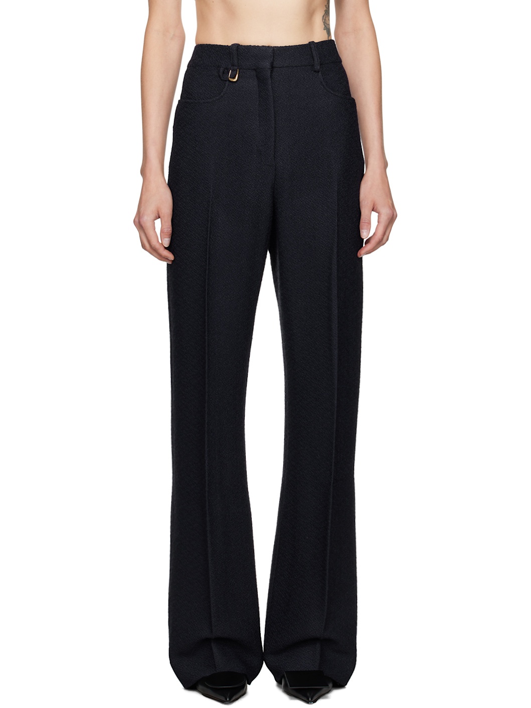 Navy La Casa 'Le pantalon sauge' Trousers - 1