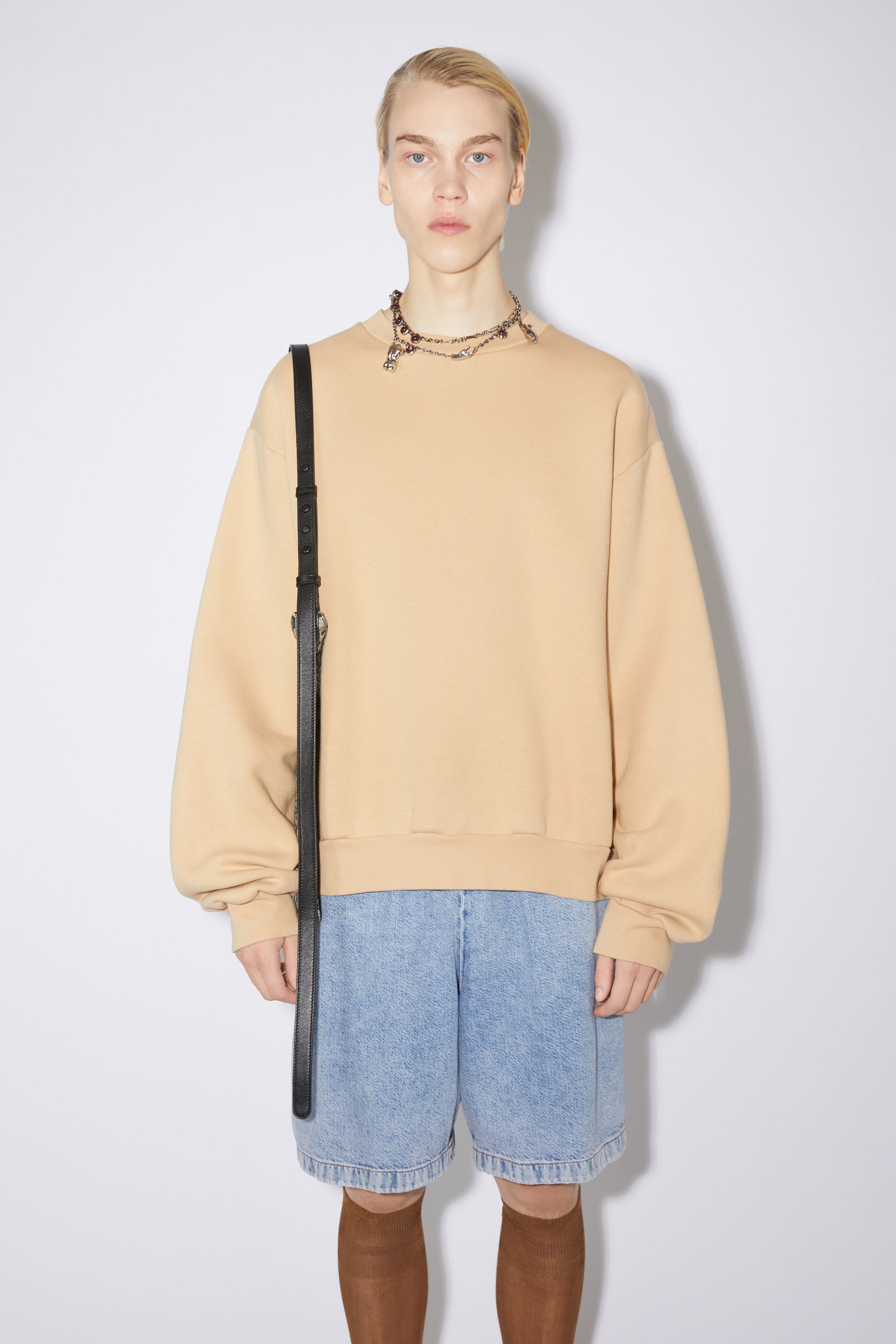 Crew neck sweater - Light camel - 2