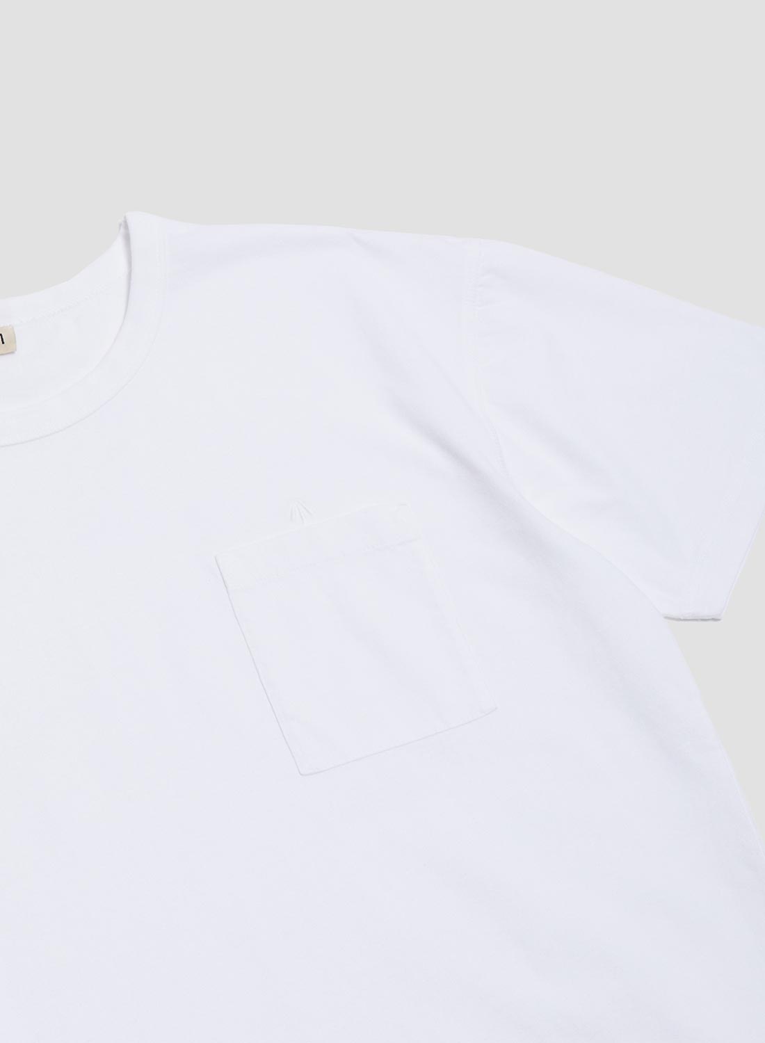 Classic Pocket Tee in White - 2