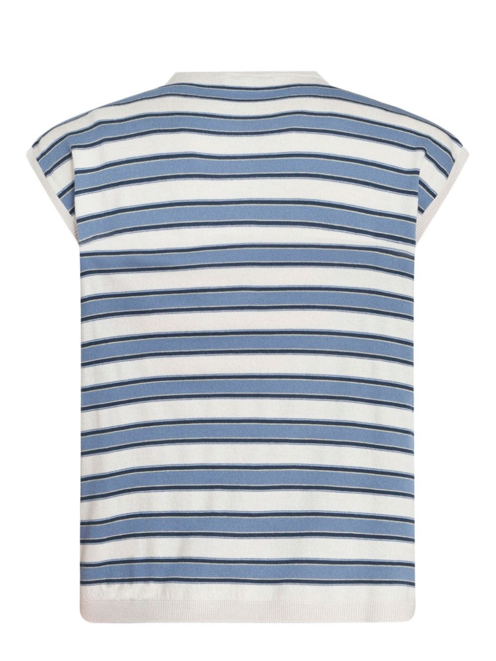 Pegaso-embroidered striped vest - 2