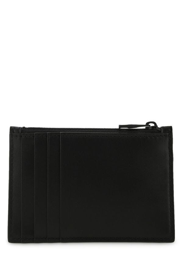 ALEXANDER MCQUEEN Black Leather Card Holder - 3