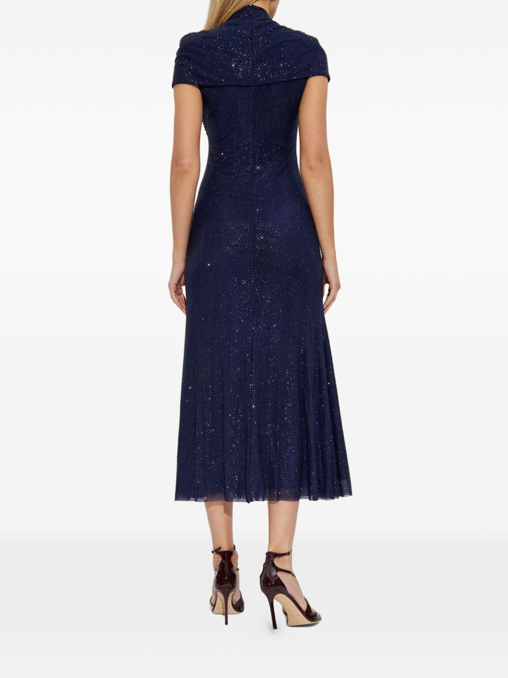 embellished draped dress - 3