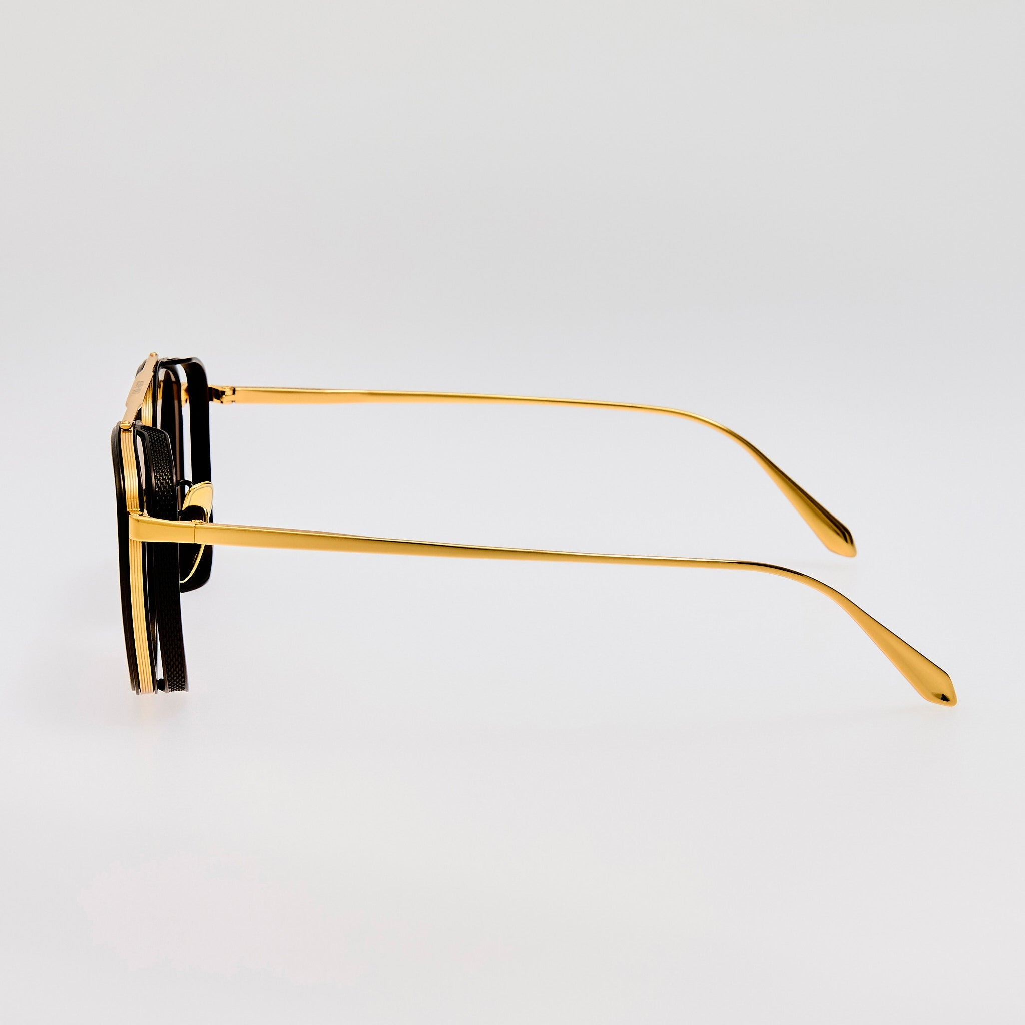 Varo Sunglasses in Grey and Gold - 4