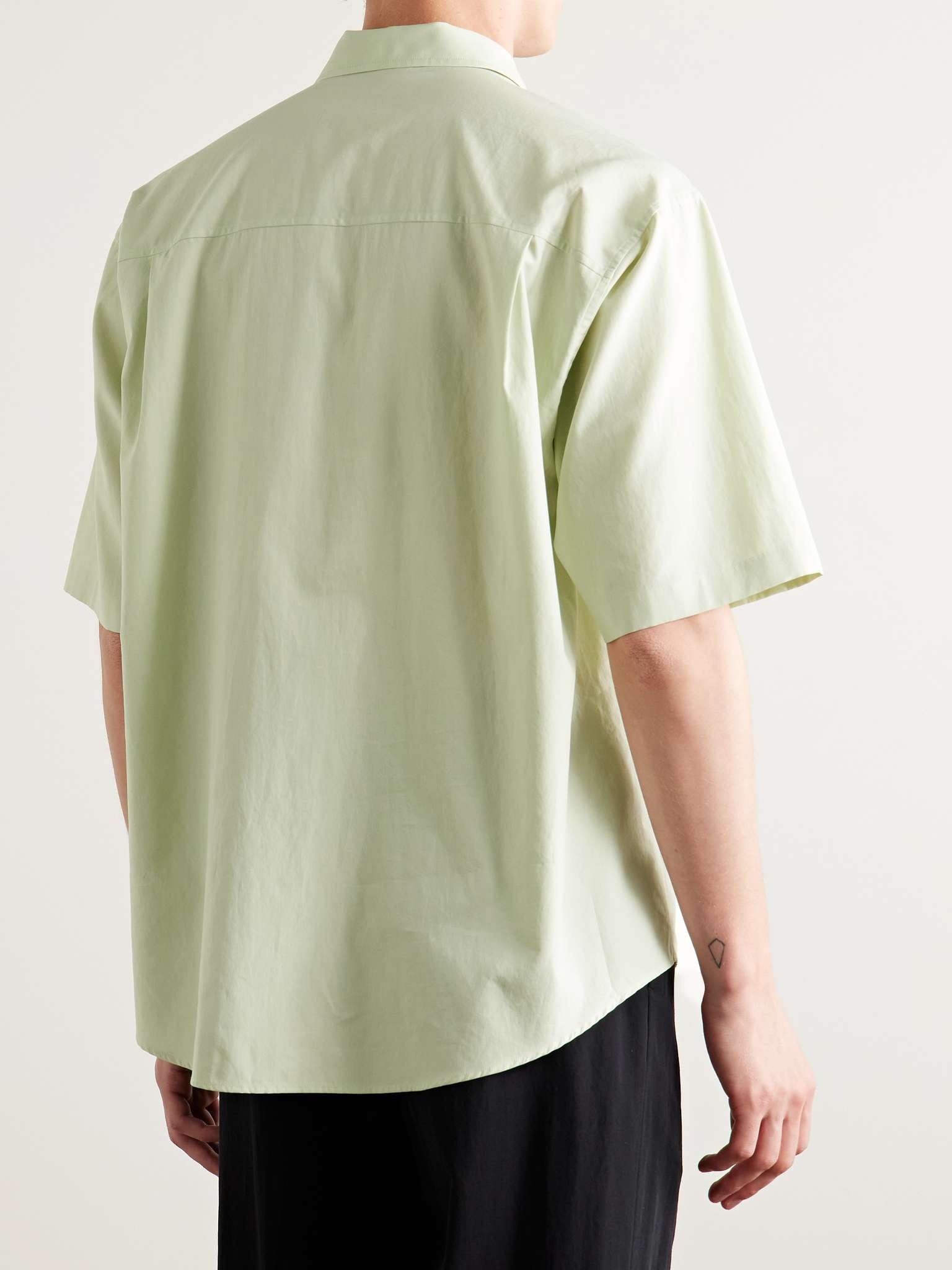 Oversized Washed Cotton-Poplin Shirt - 3