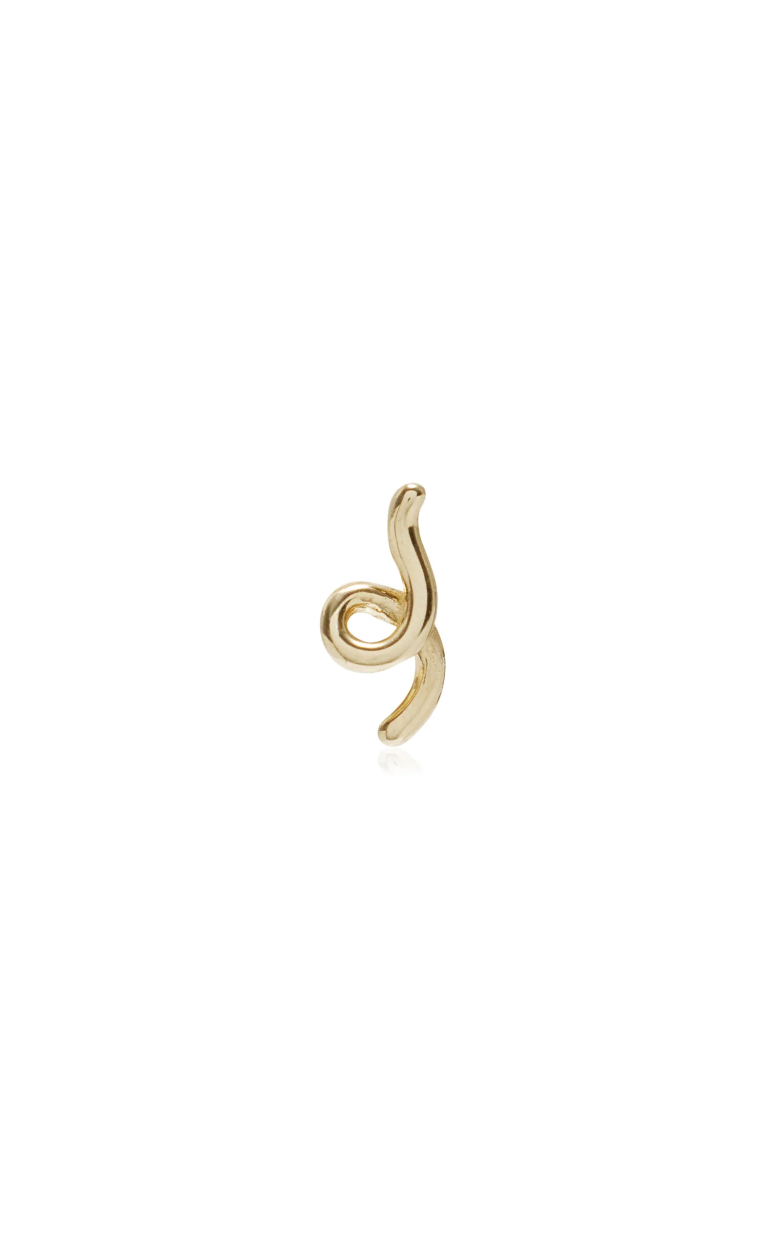Mini Loop 9K Yellow Gold Single Earring gold - 1