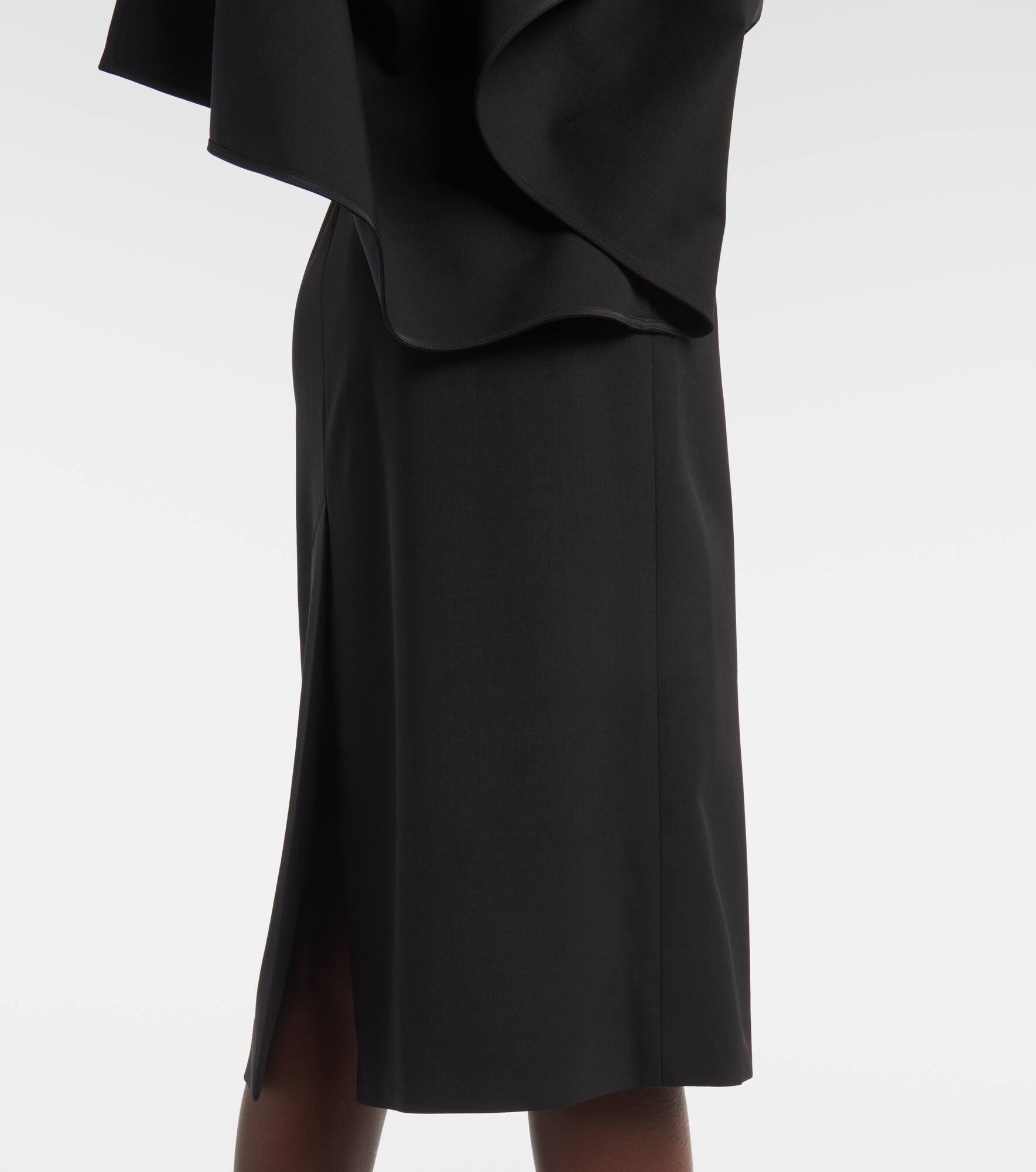 Elena draped wool-blend midi dress - 6