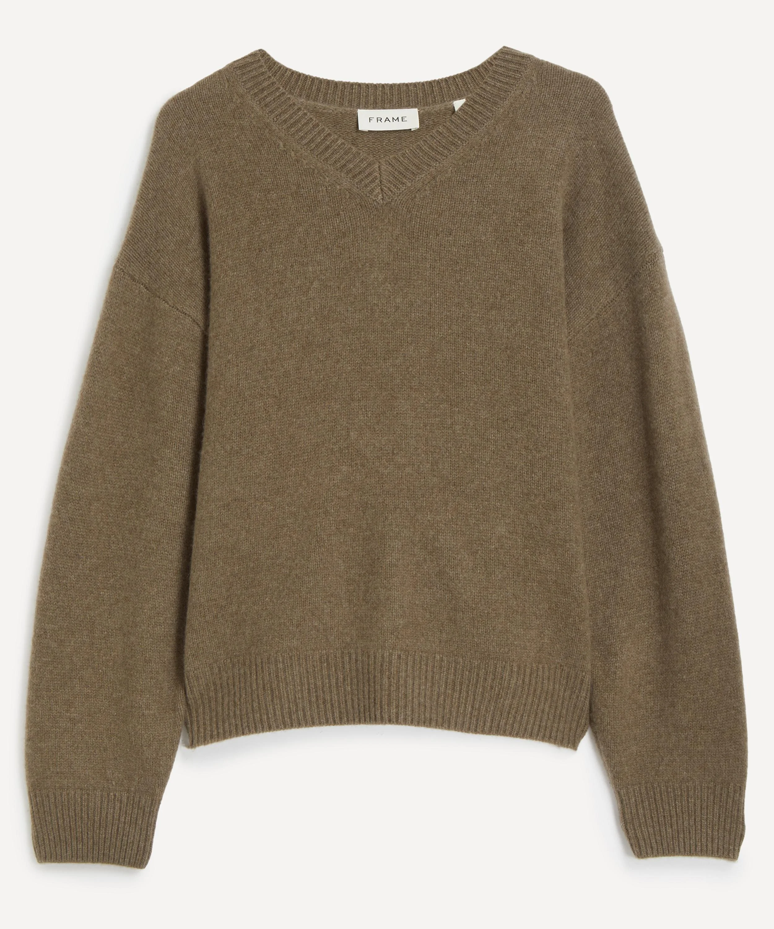 Brushed Cashmere V-neck Jumper - 1