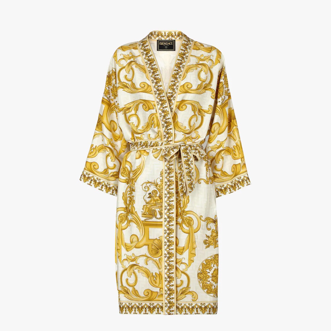 Fendace multicolor silk robe - 1