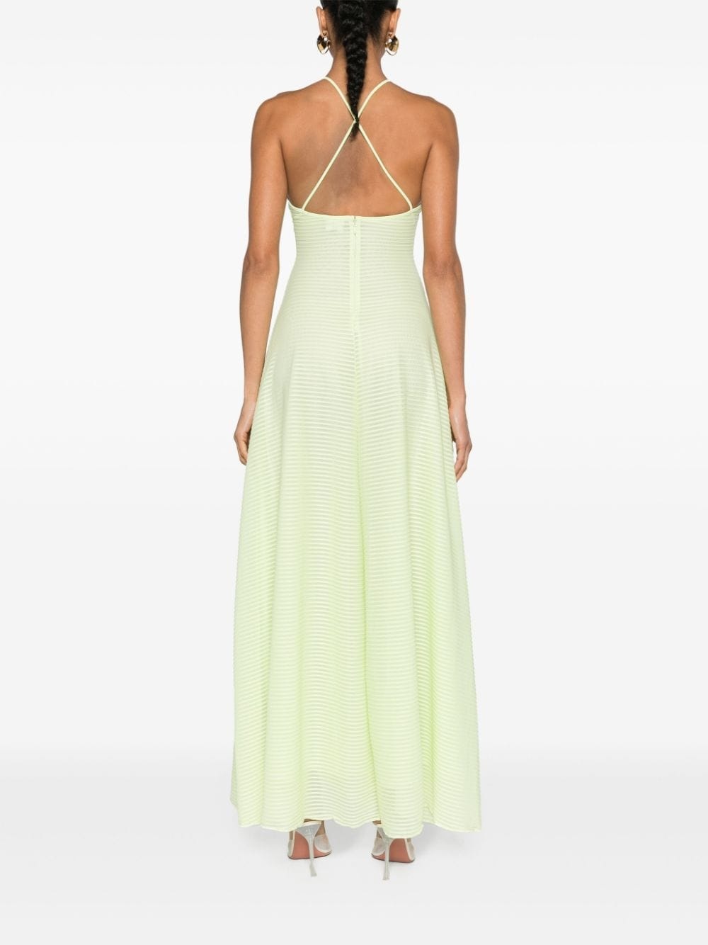 ribbed flared midi dress - 4