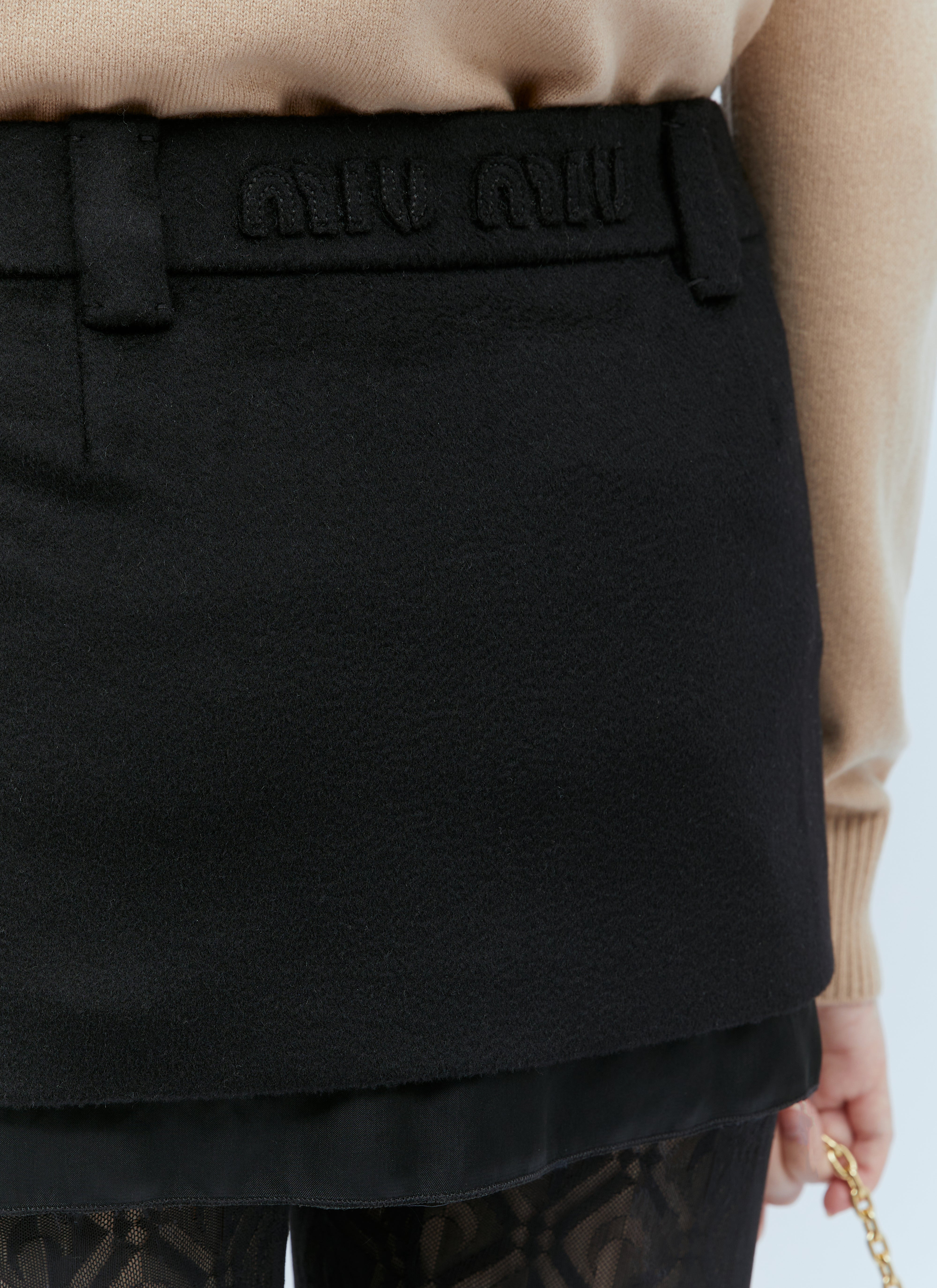 Miu Miu Women Velour Mini Skirt - 6