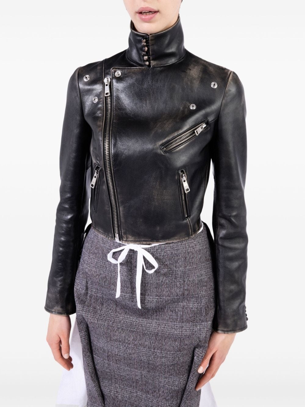 leather biker jacket - 5