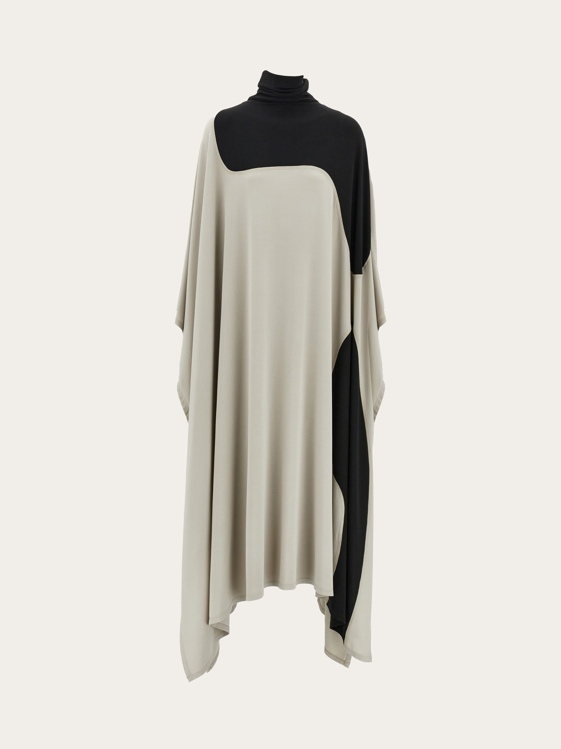 High neck kaftan with sash inlay - 1