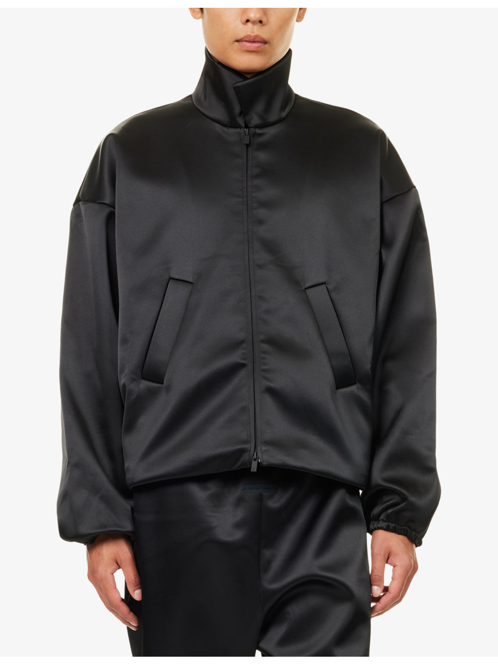 Relaxed Satin Bomber Jacket - 3