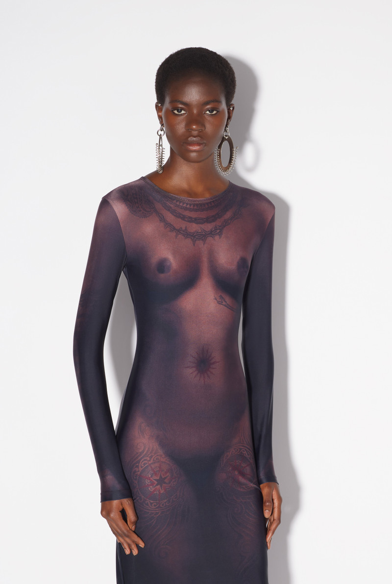 Jean Paul Gaultier THE LONG EBONY BODY TATTOO DRESS outlook