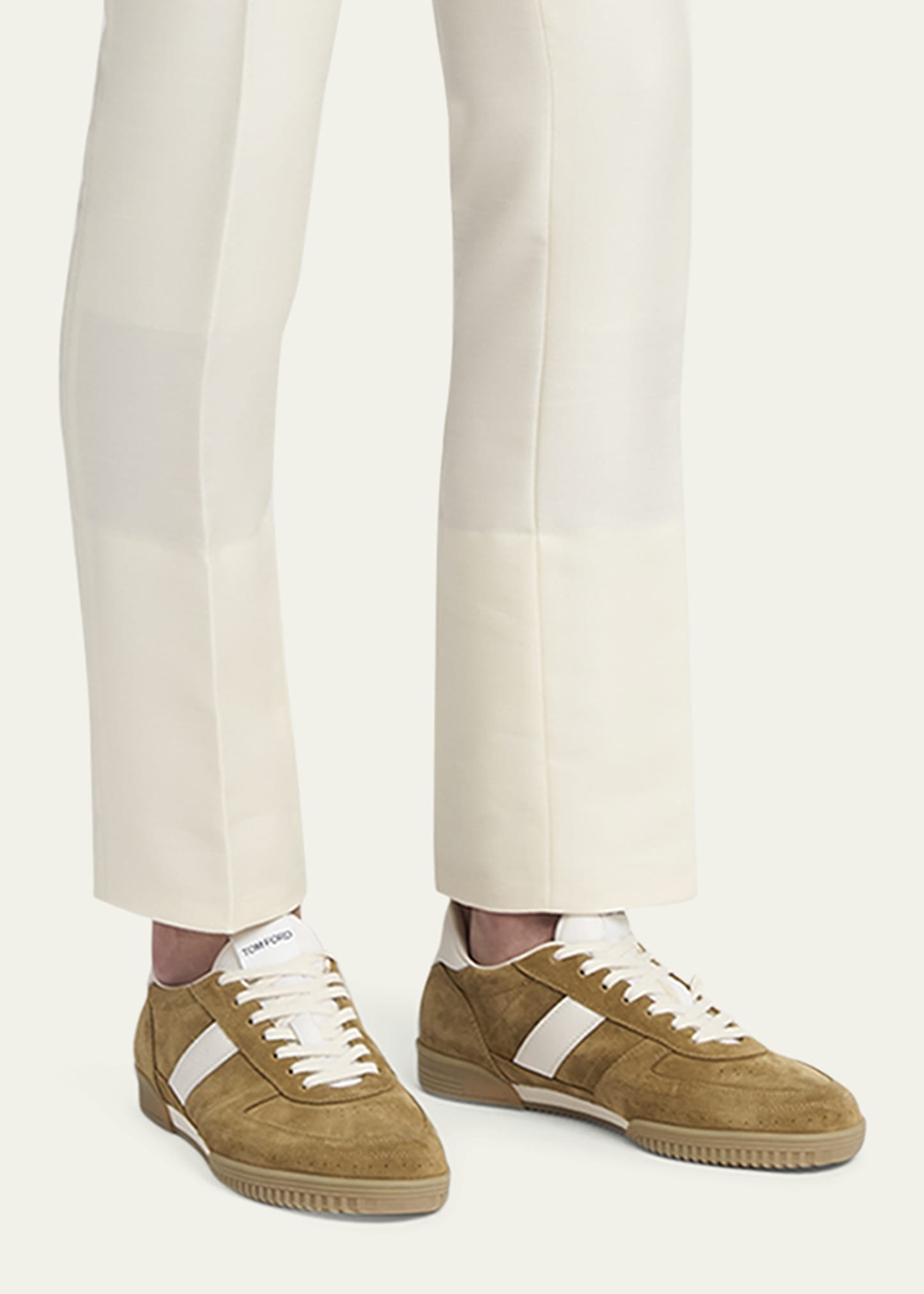 【関税＆送料込み】Tom Ford Terence Shoe Shop Tom Ford - Terence Striped Leather Low-Top Sneakers