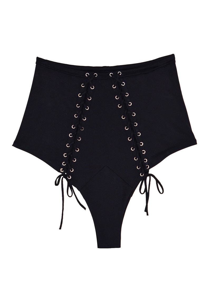 Lace Up High Waist Bikini 1