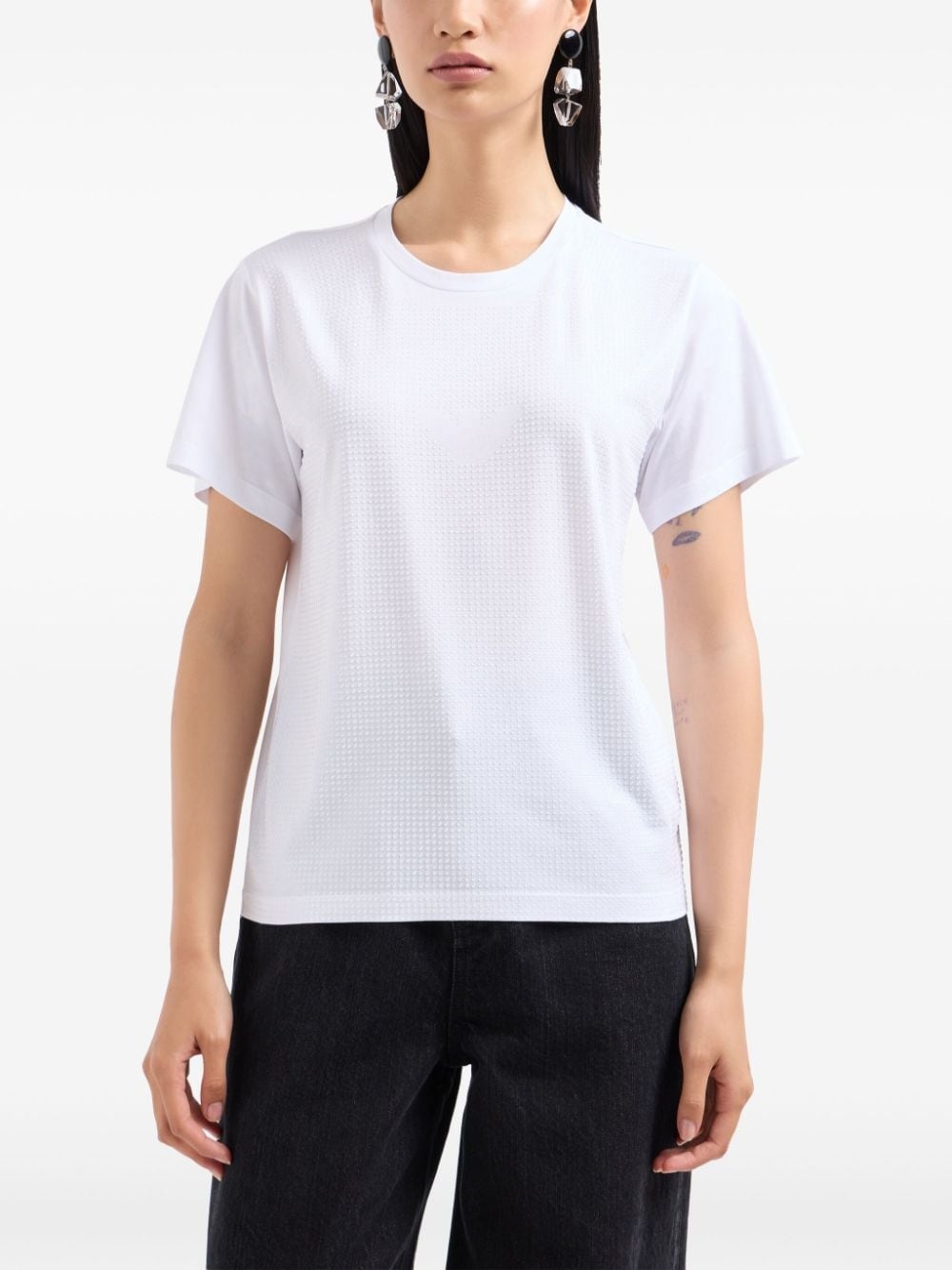rhinestone-embellished cotton t-shirt - 2