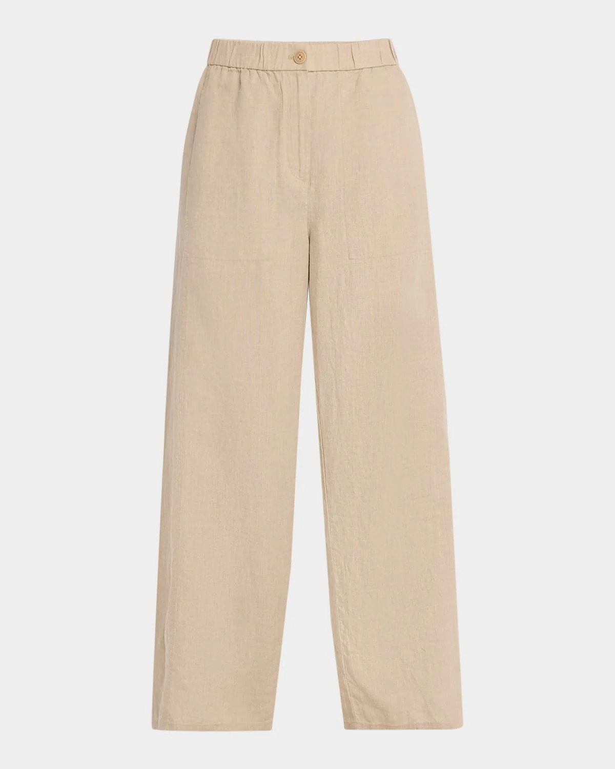 Wide-Leg Organic Linen Ankle Pants - 1