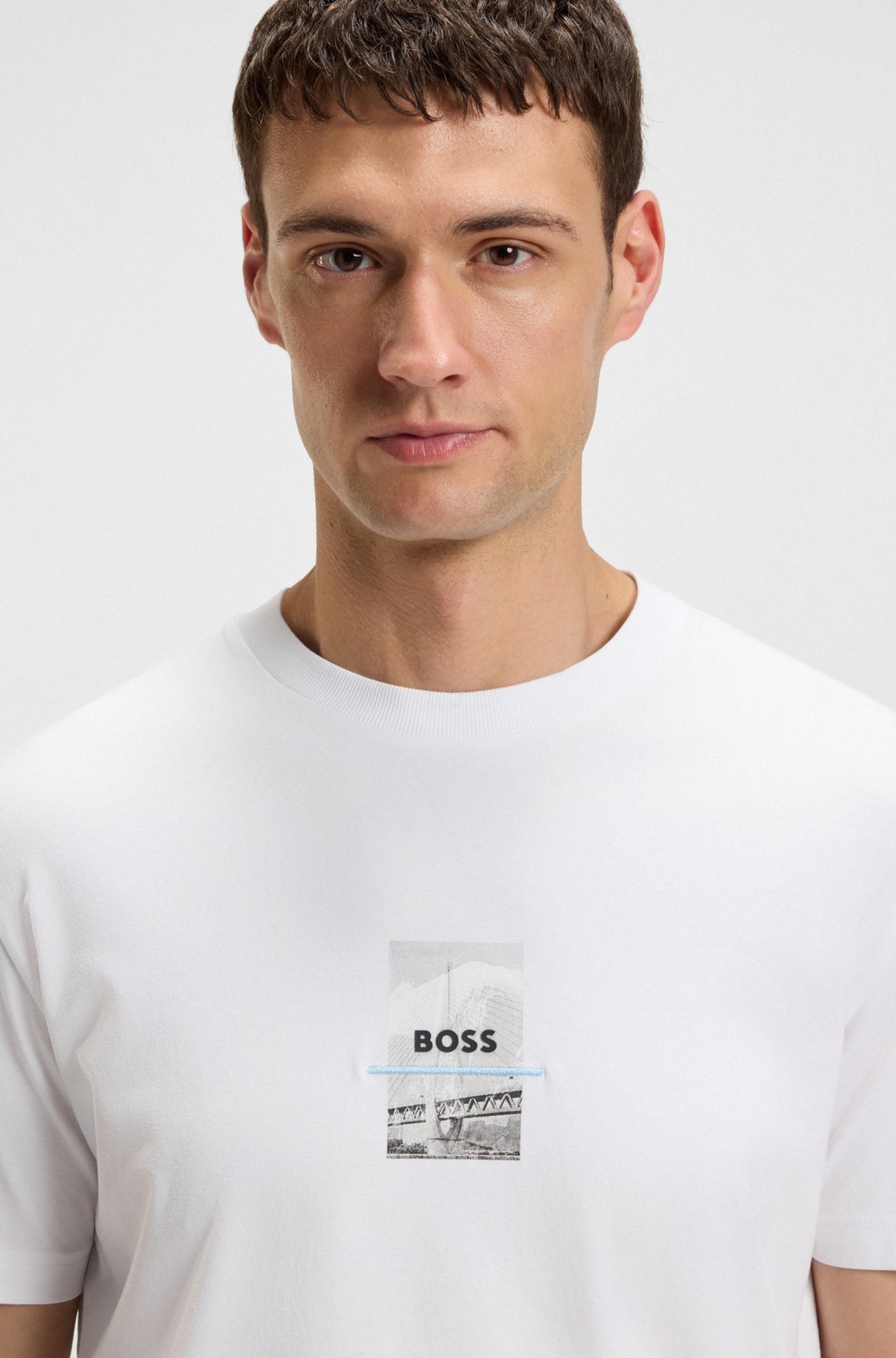 RELAXED-FIT T-SHIRT IN STRETCH COTTON WITH PHOTO PRINT - 3