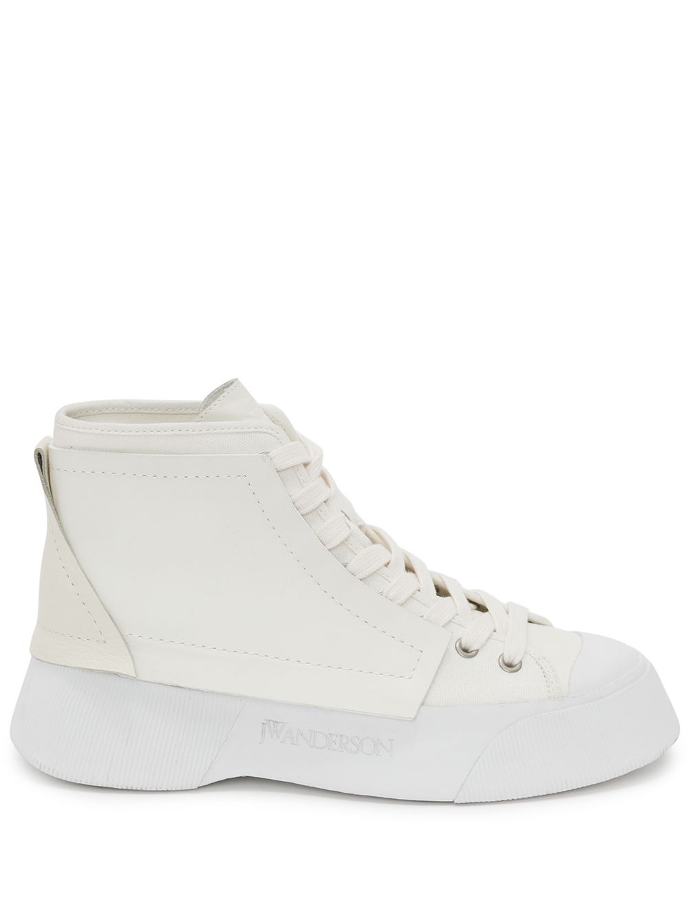 panelled high-top sneakers - 1