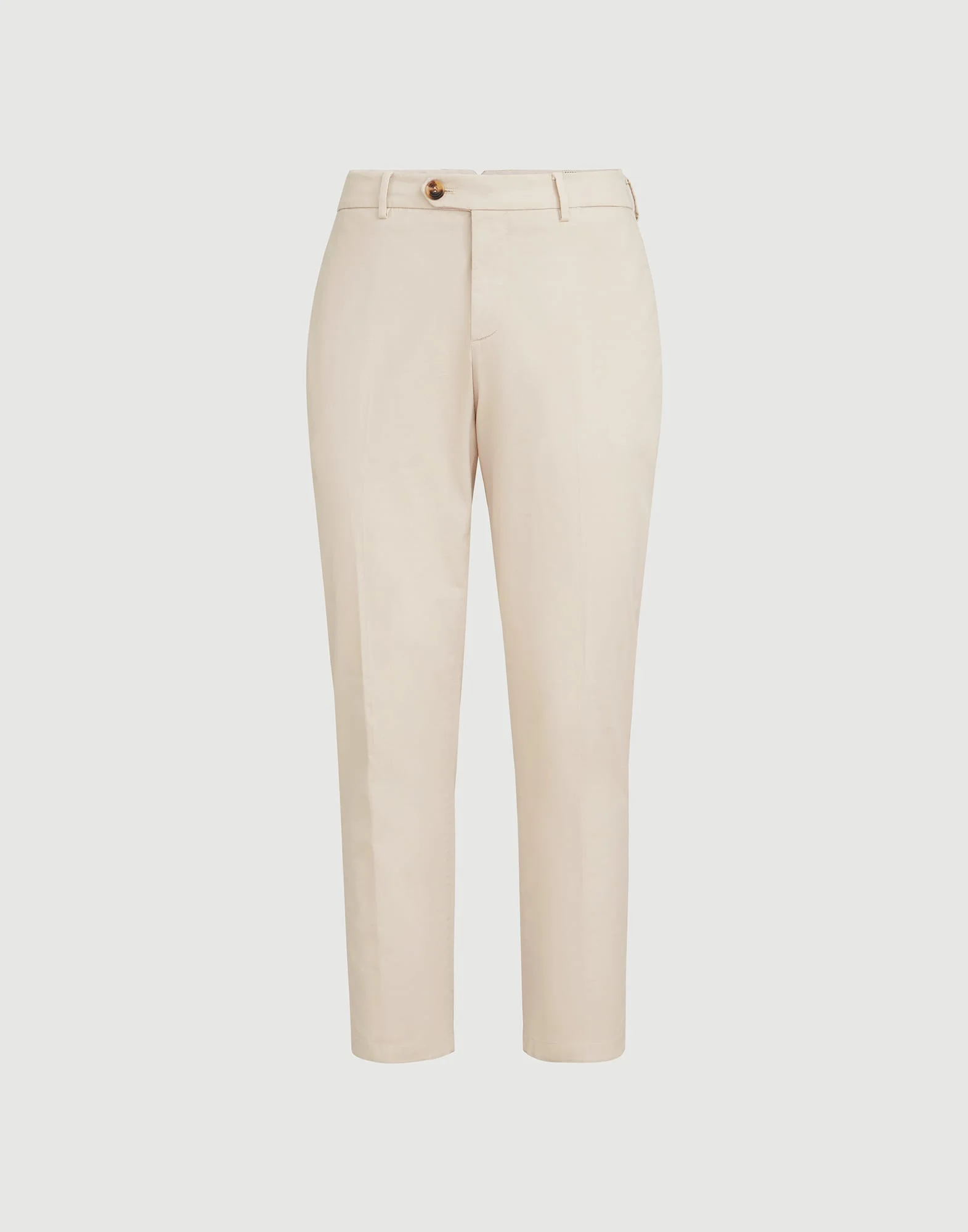 Garment-dyed Italian fit trousers in American Pima comfort cotton gabardine - 1