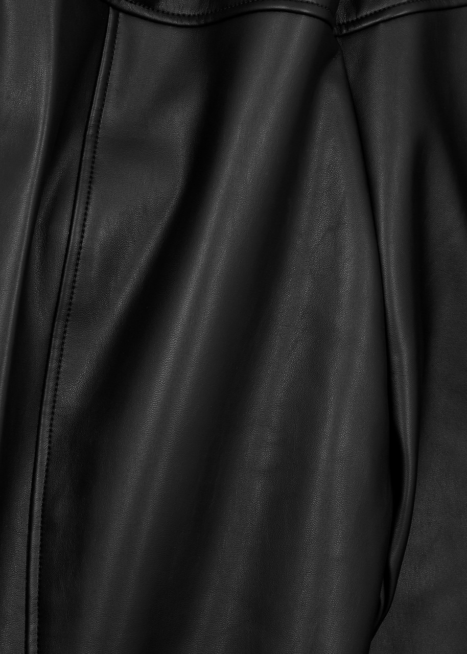 Edie black vegan leather leggings - 5