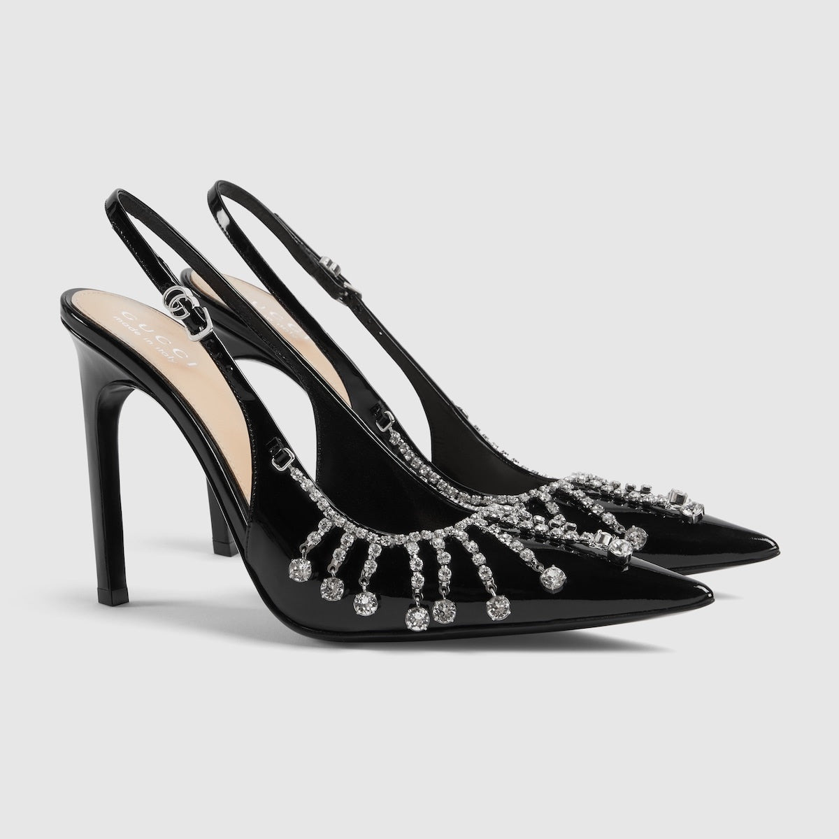 Gucci Crystal Chain Pumps - 2