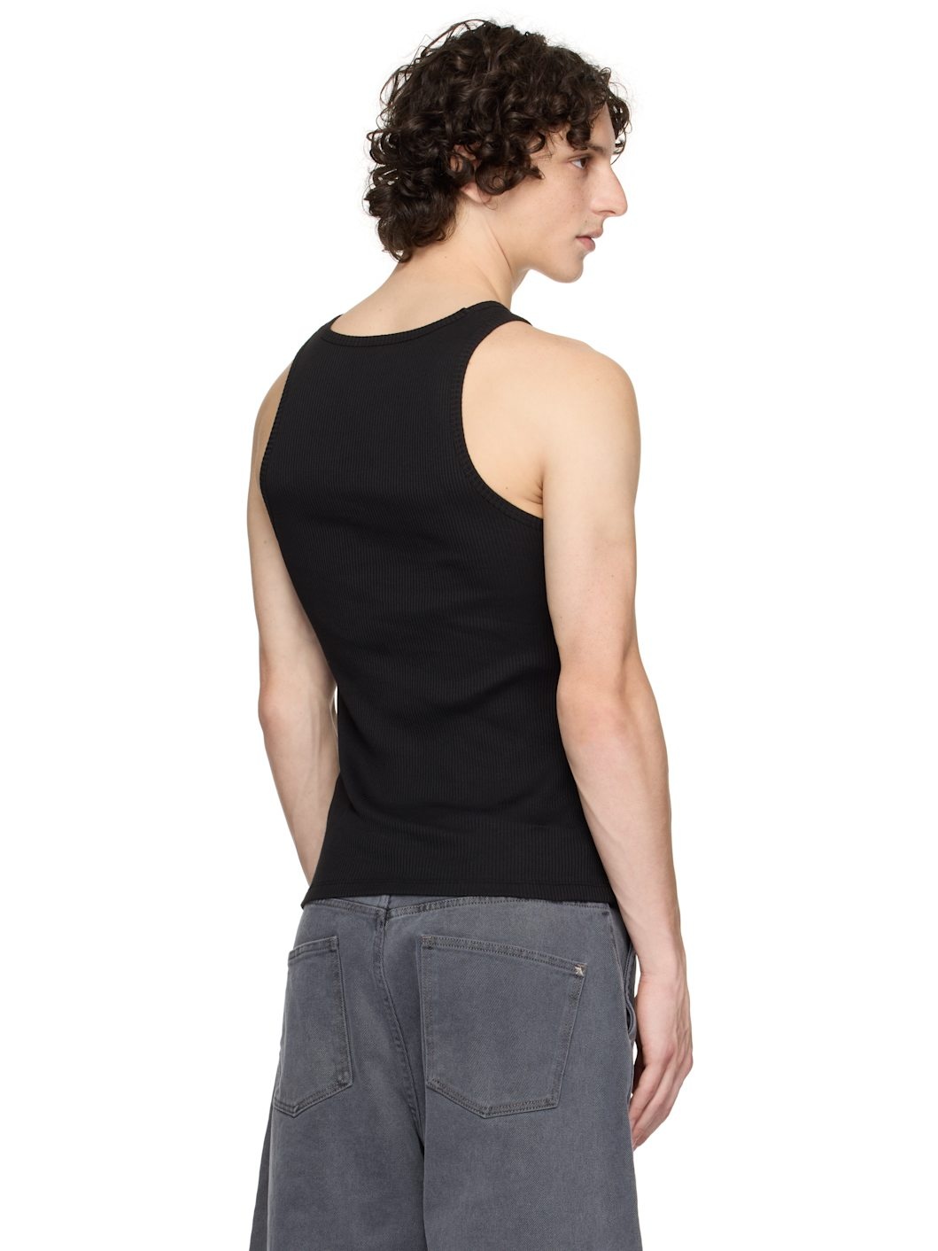 Black MA Tonal Tank Top - 3