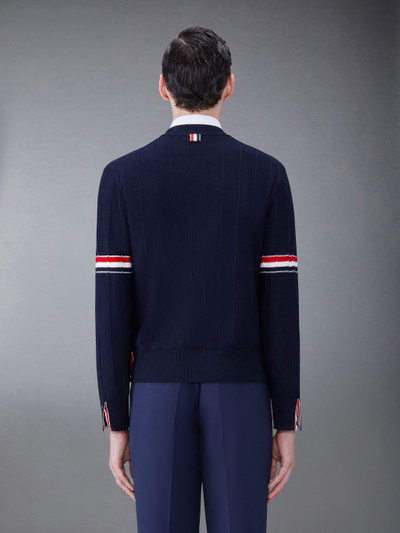 Thom Browne RWB Stripe V-neck cardigan outlook