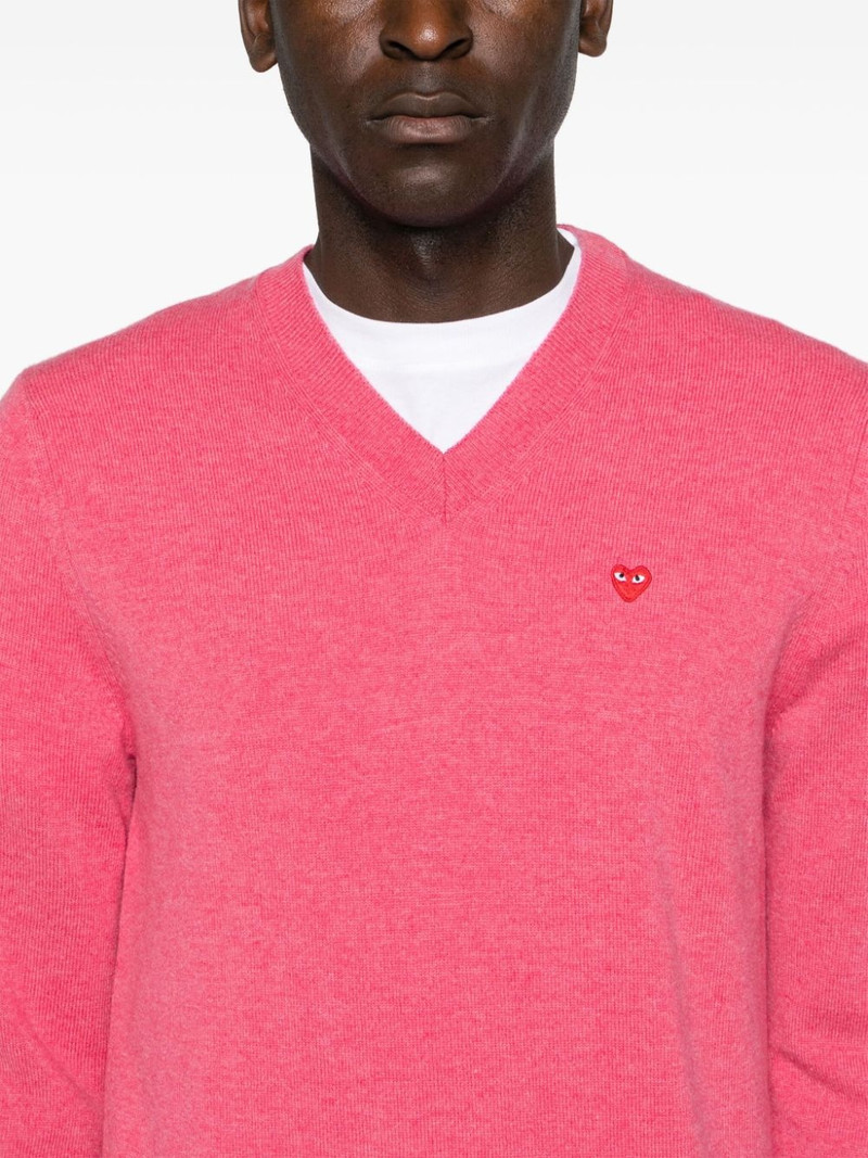 heart-patch wool jumper 6