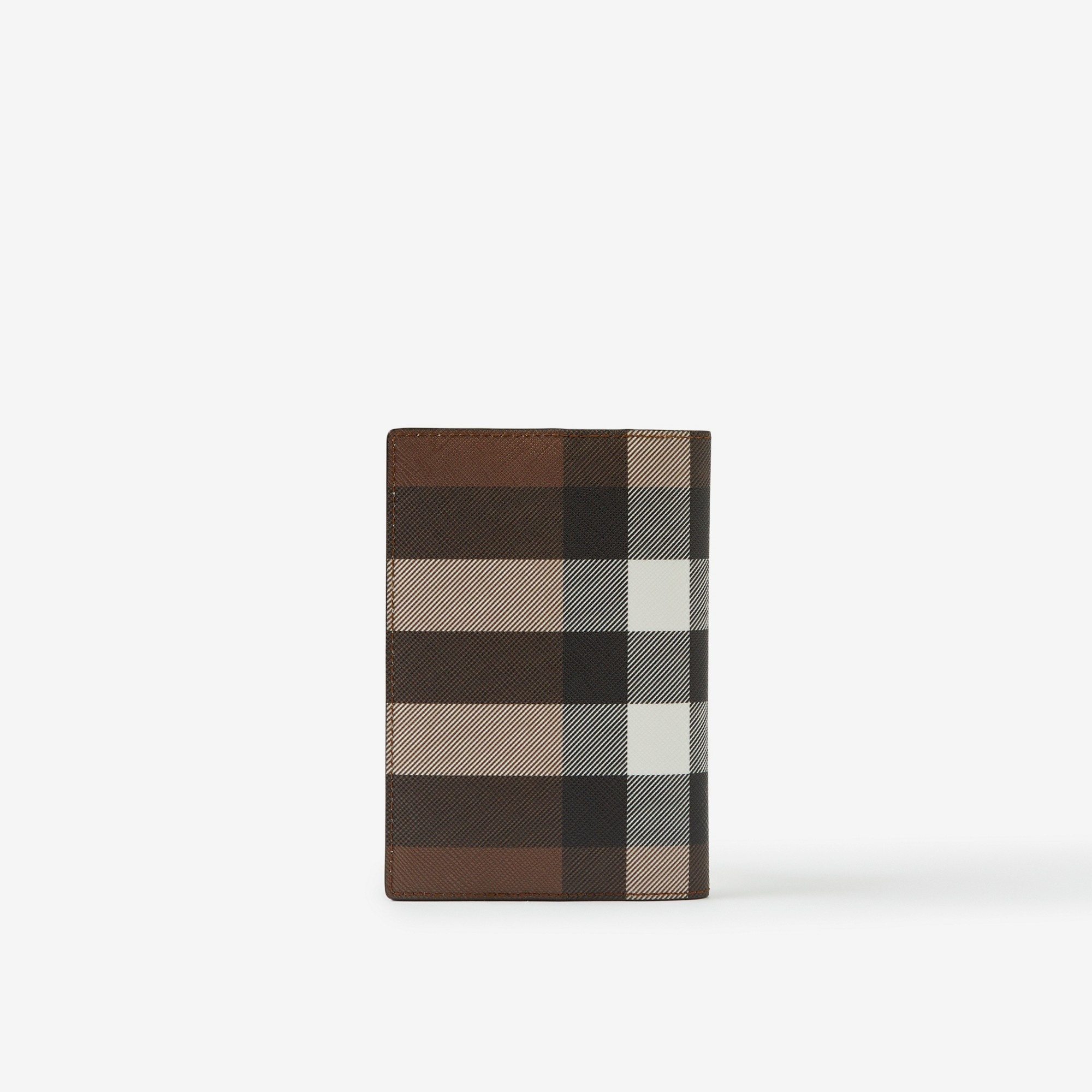 Check and Leather Passport Holder - 3
