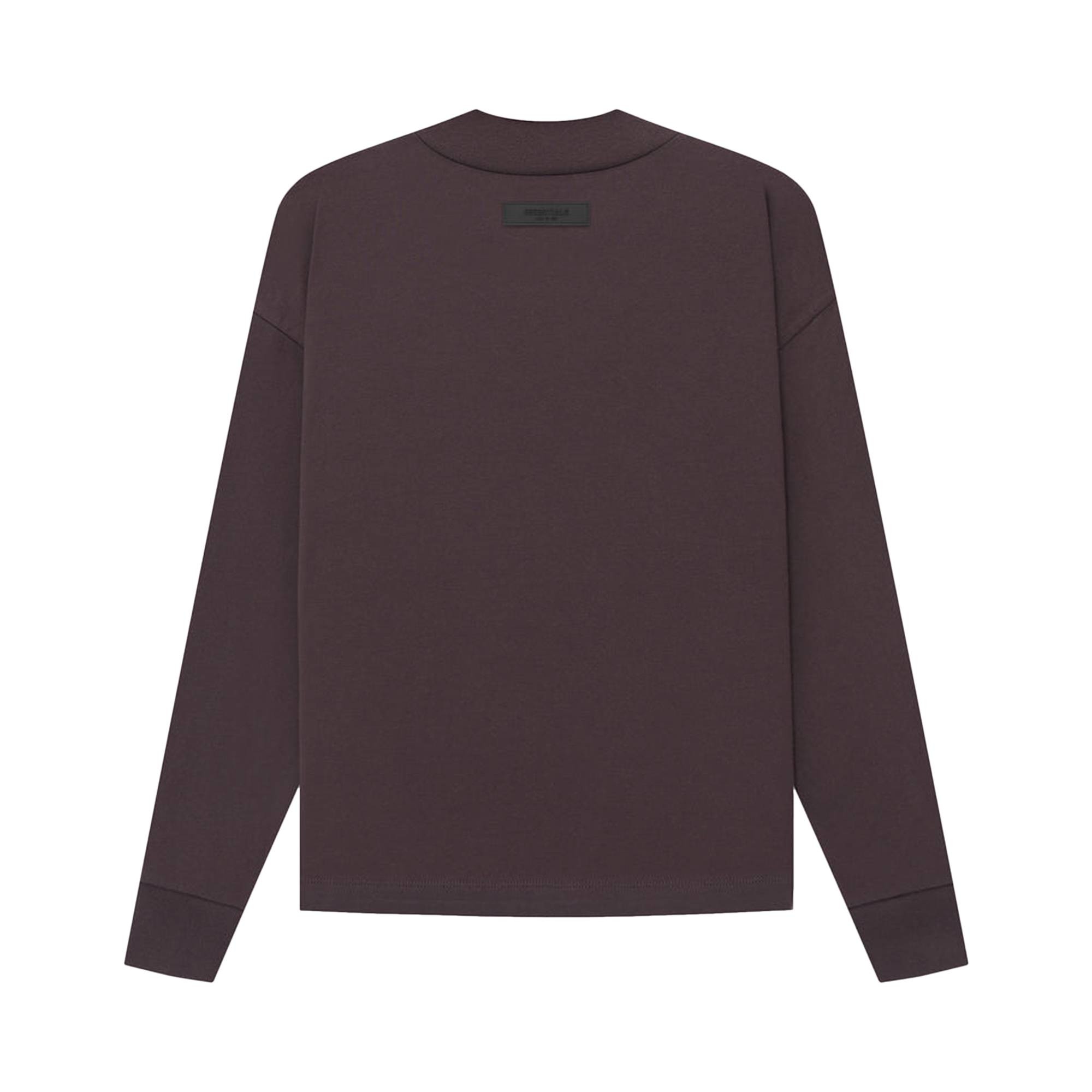 Fear of God Essentials Long-Sleeve Tee 'Plum' - 2