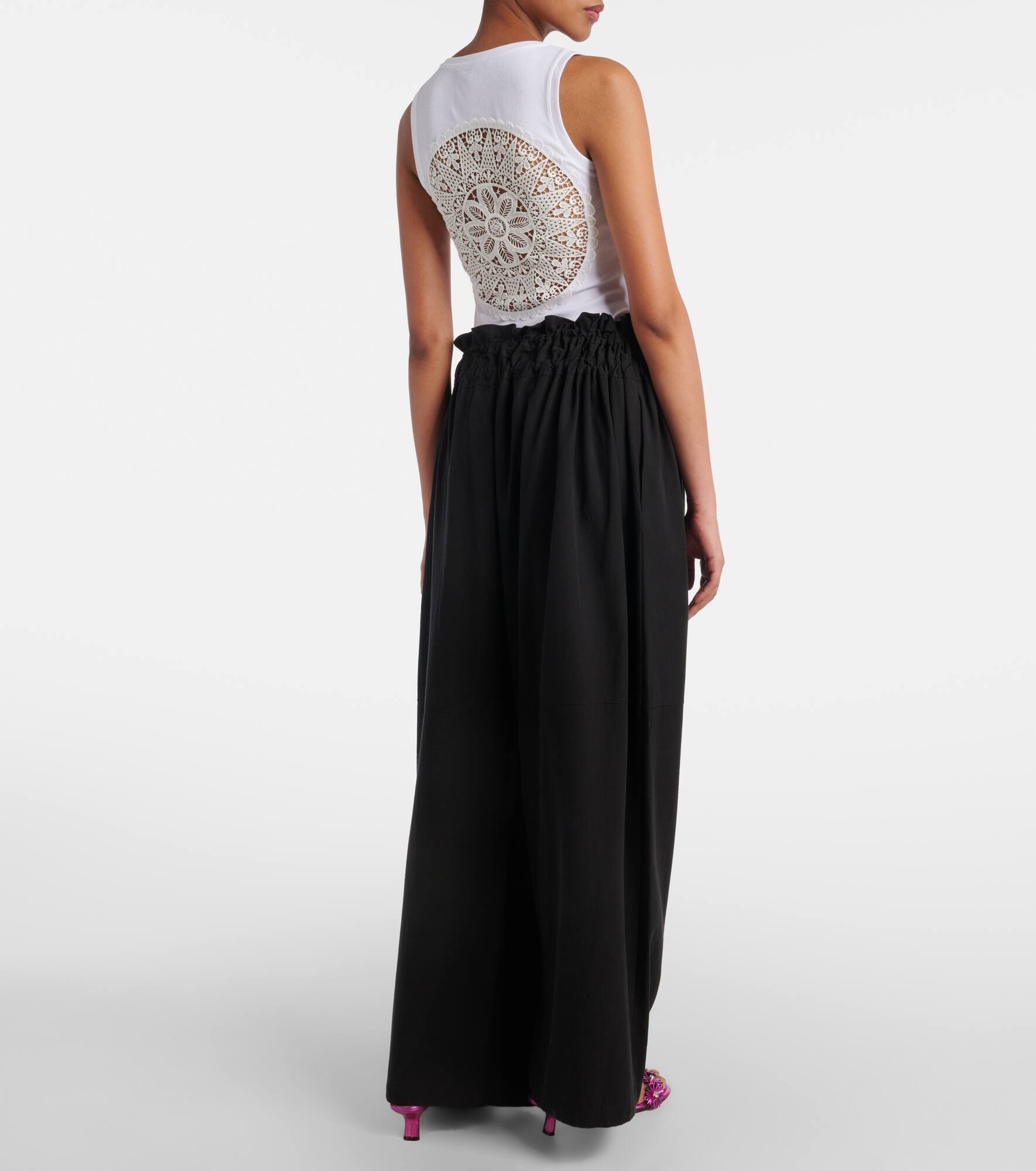 Mid-rise wide-leg pants - 3