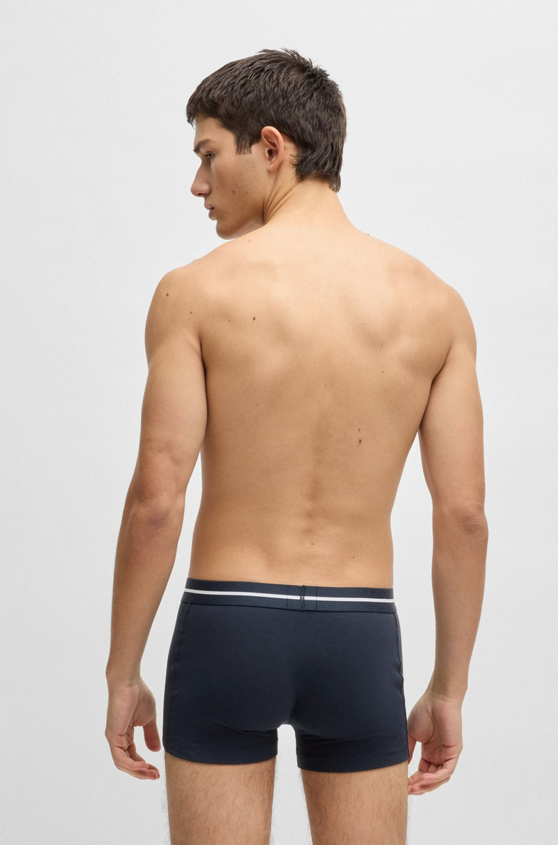 BOSS THREE-PACK OF STRETCH-COTTON TRUNKS WITH LOGO WAISTBANDS outlook
