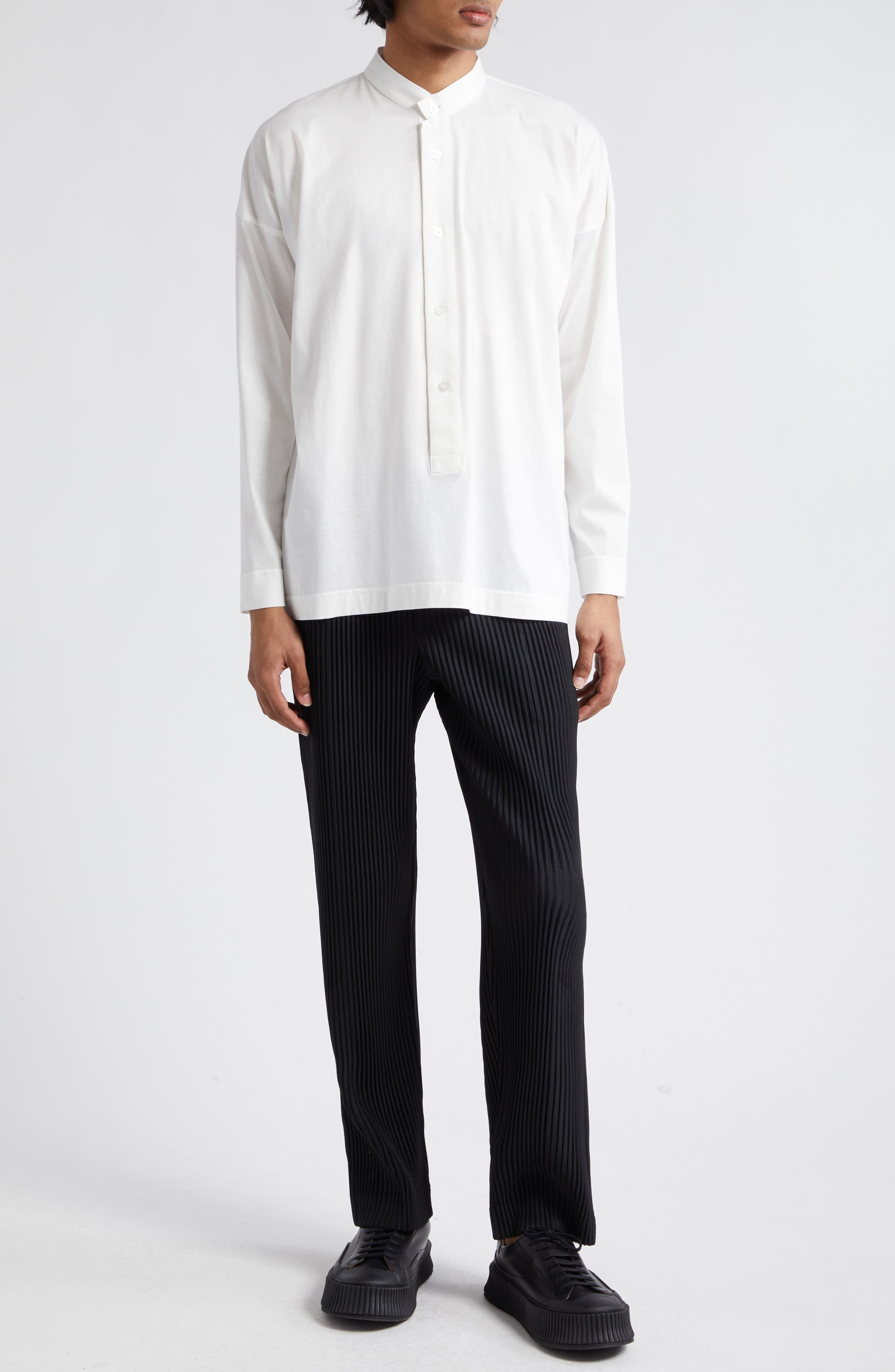 Pleated Tailored Straight Leg Pants - 2