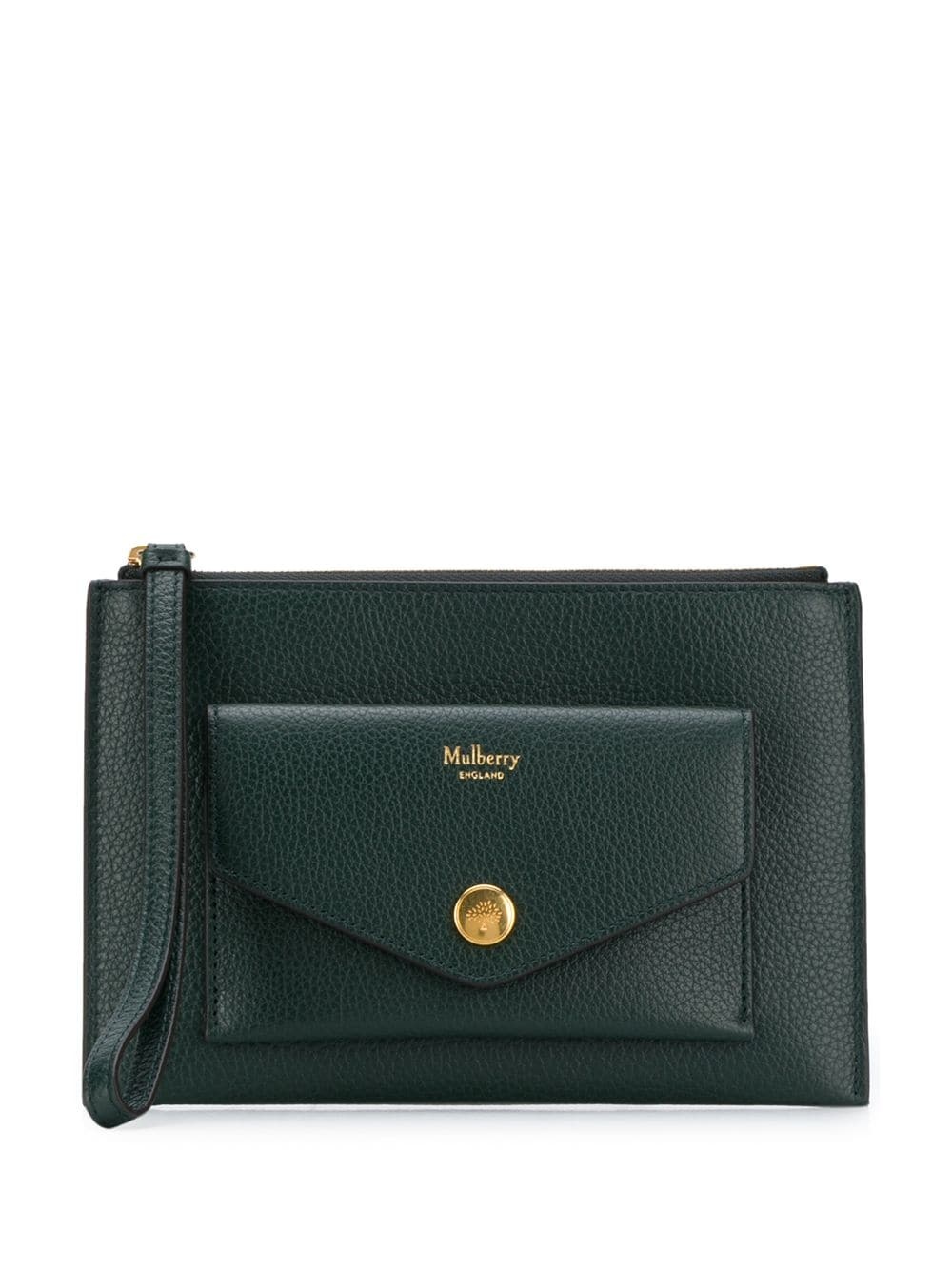 rectangular logo clutch bag - 1