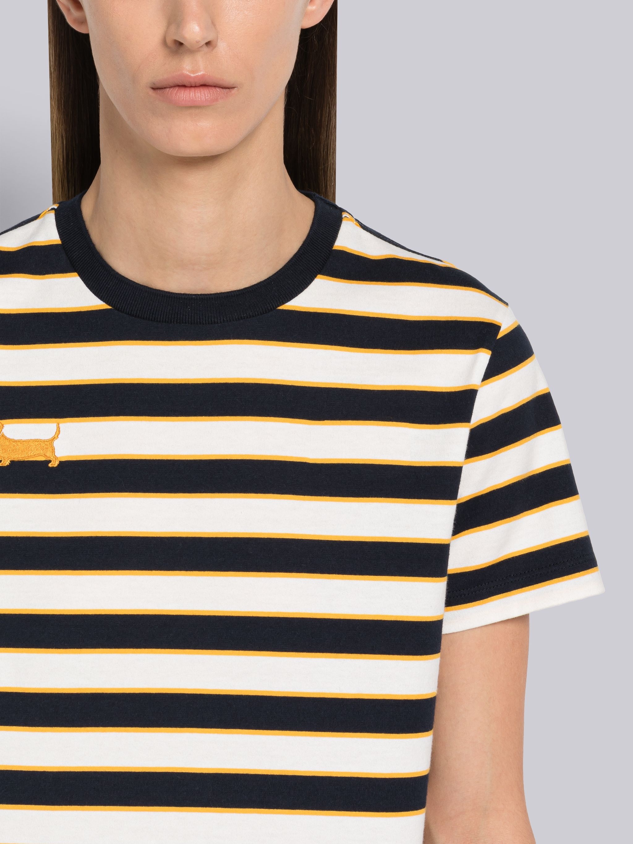 Stripe Jersey Hector Icon Side Slit Tee - 5