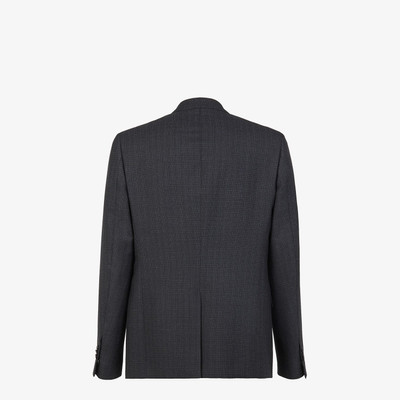 FENDI Blazer in black cotton, silk and wool outlook