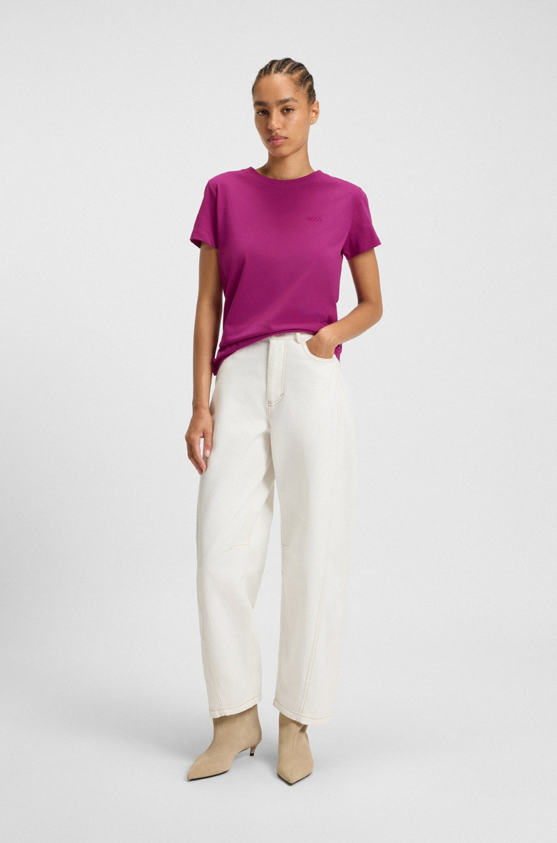 BOSS COTTON-JERSEY T-SHIRT WITH LOGO DETAIL outlook