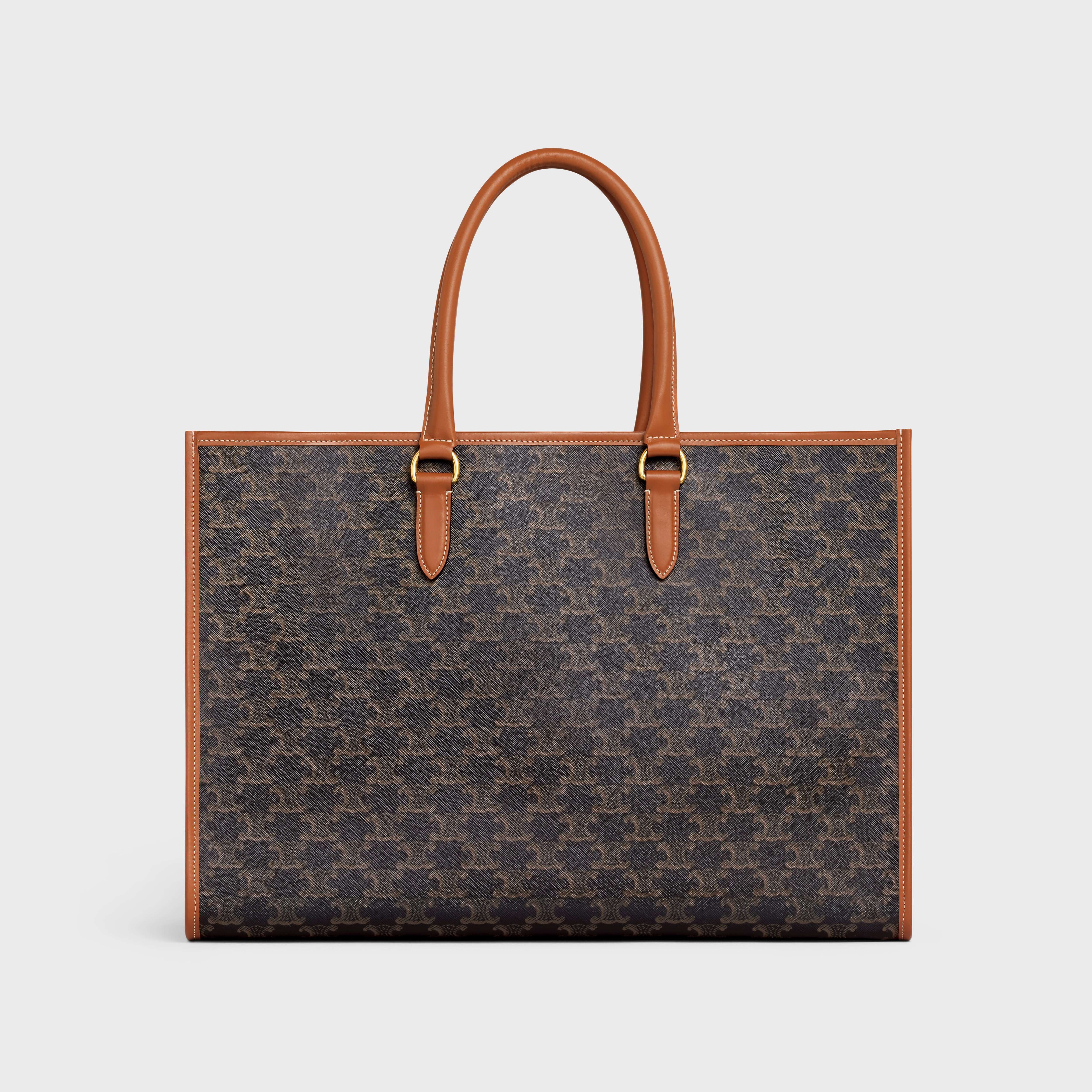 HORIZONTAL CABAS in Triomphe Canvas and calfskin - 3