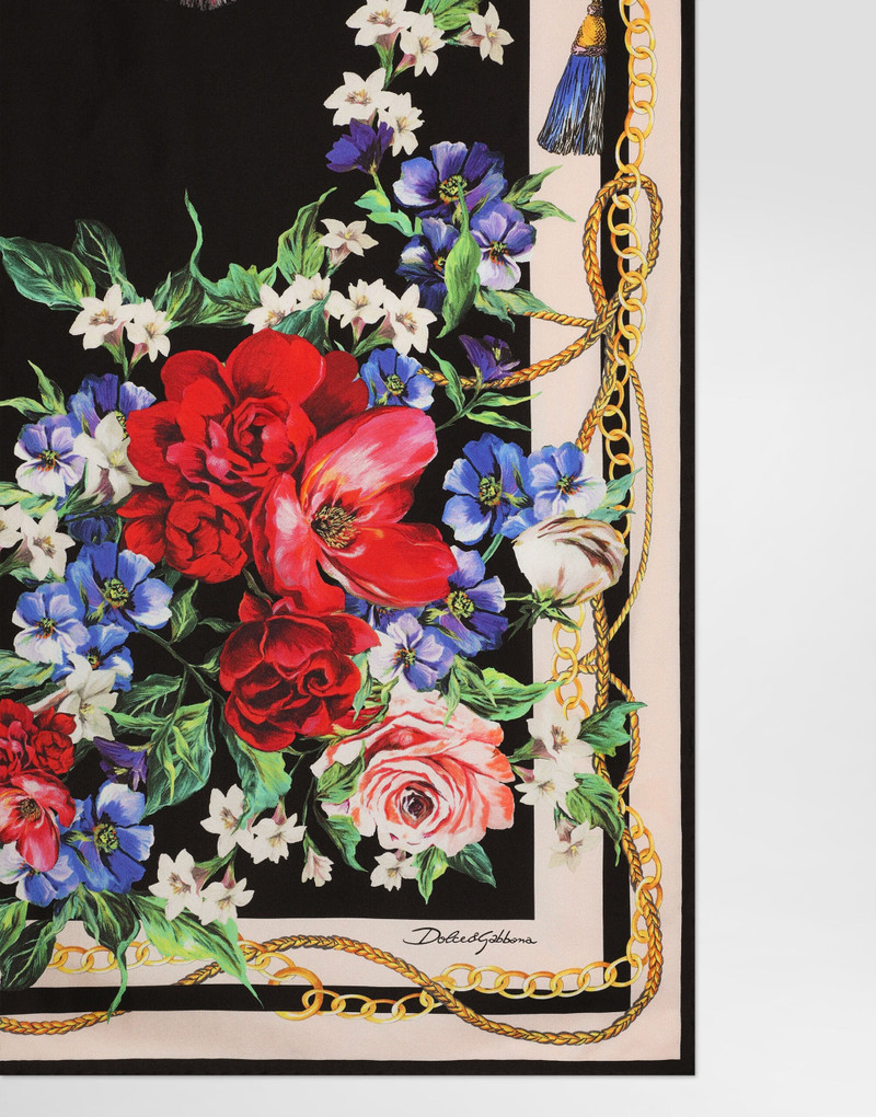 Dolce & Gabbana Floral-print silk twill foulard (70x70) outlook