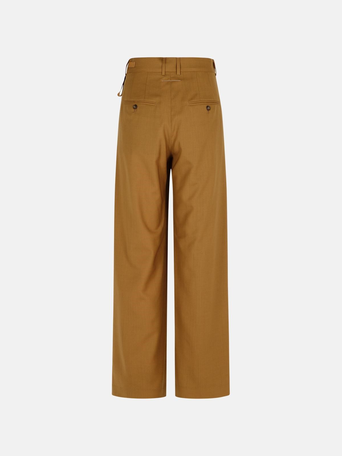 BEIGE WOOL TROUSERS - 3
