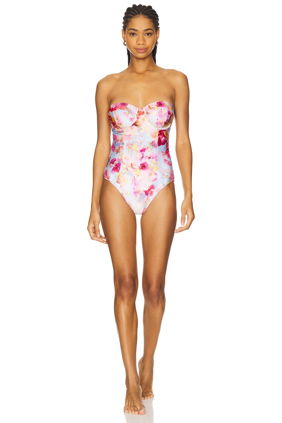 Amie Soft Cloud Underwire Bandeau One Piece Swimsuit - 2