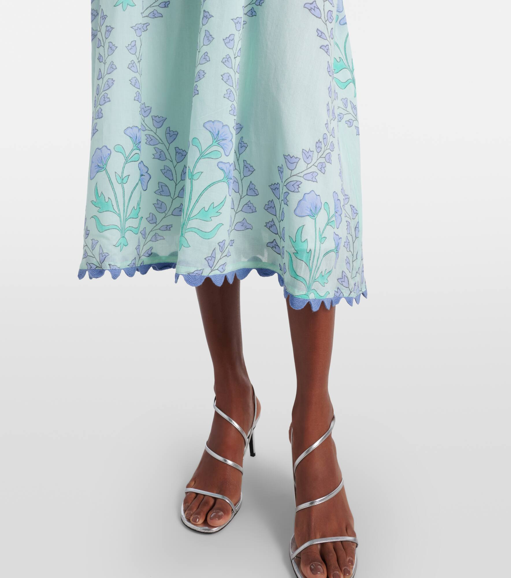 Floral cotton midi dress - 5