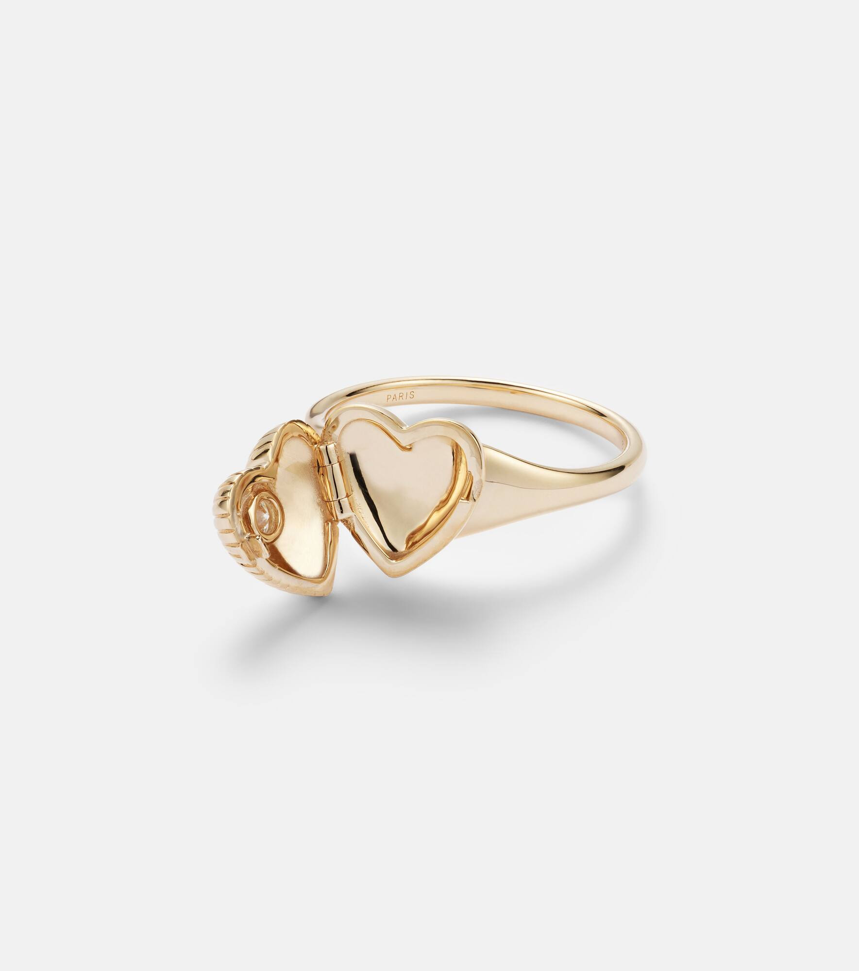9kt gold ring with diamond - 6