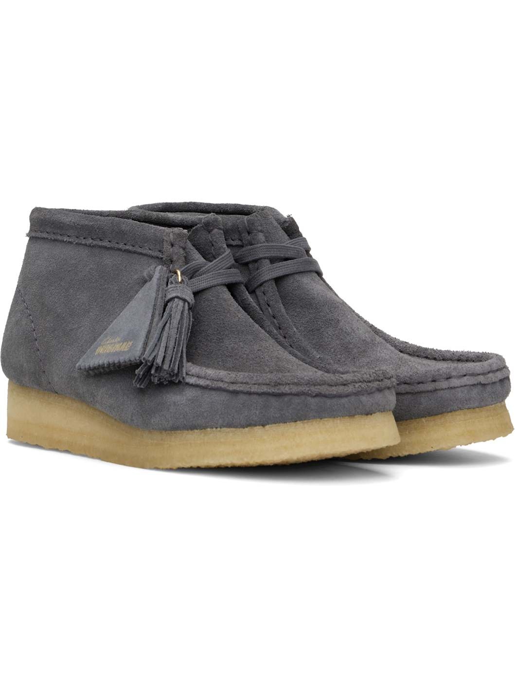 Gray Wallabee Boots - 4