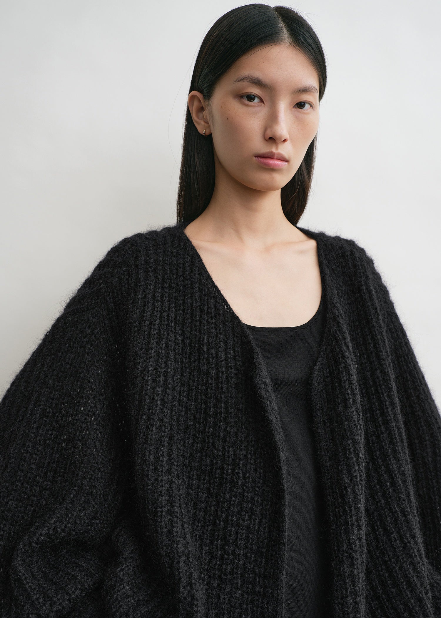 Puffed cardigan black - 5